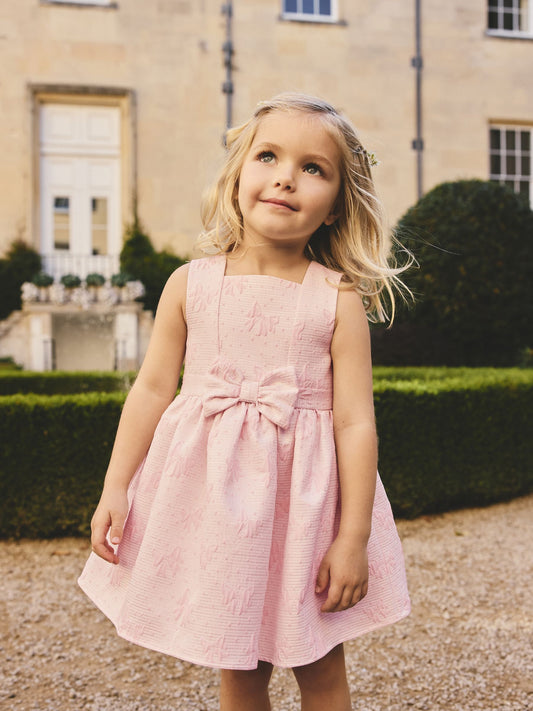Pastel Pink Bow Front Prom Dress (3mths-8yrs) image 1