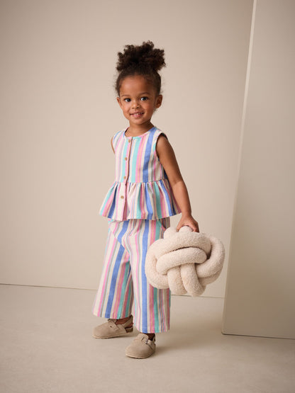 Blue Stripe Blouse And Trousers Co-ord Set (3mths-8yrs) image 2