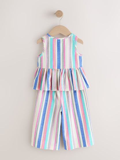 Blue Stripe Blouse And Trousers Co-ord Set (3mths-8yrs) image 7