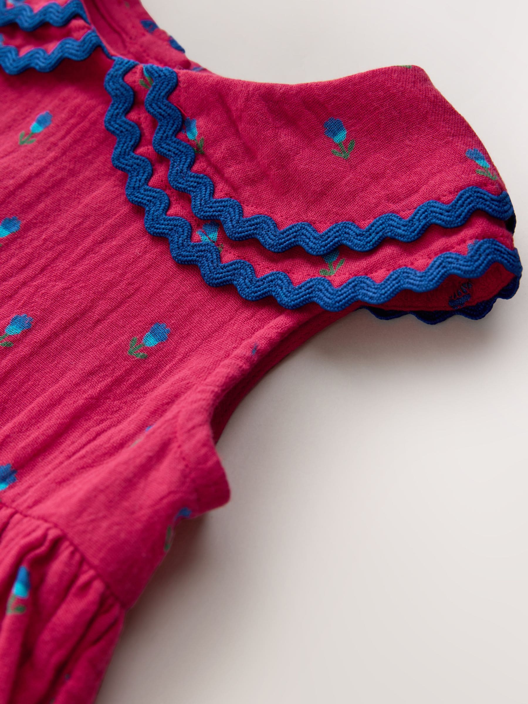Red Ditsy Ric Rac Collar Dress (3mths-8yrs) image 6