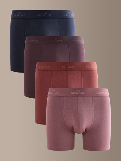Dsiney Kidz - Navy/Burgundy 4 pack Signature Cotton Rich Trunks image 1