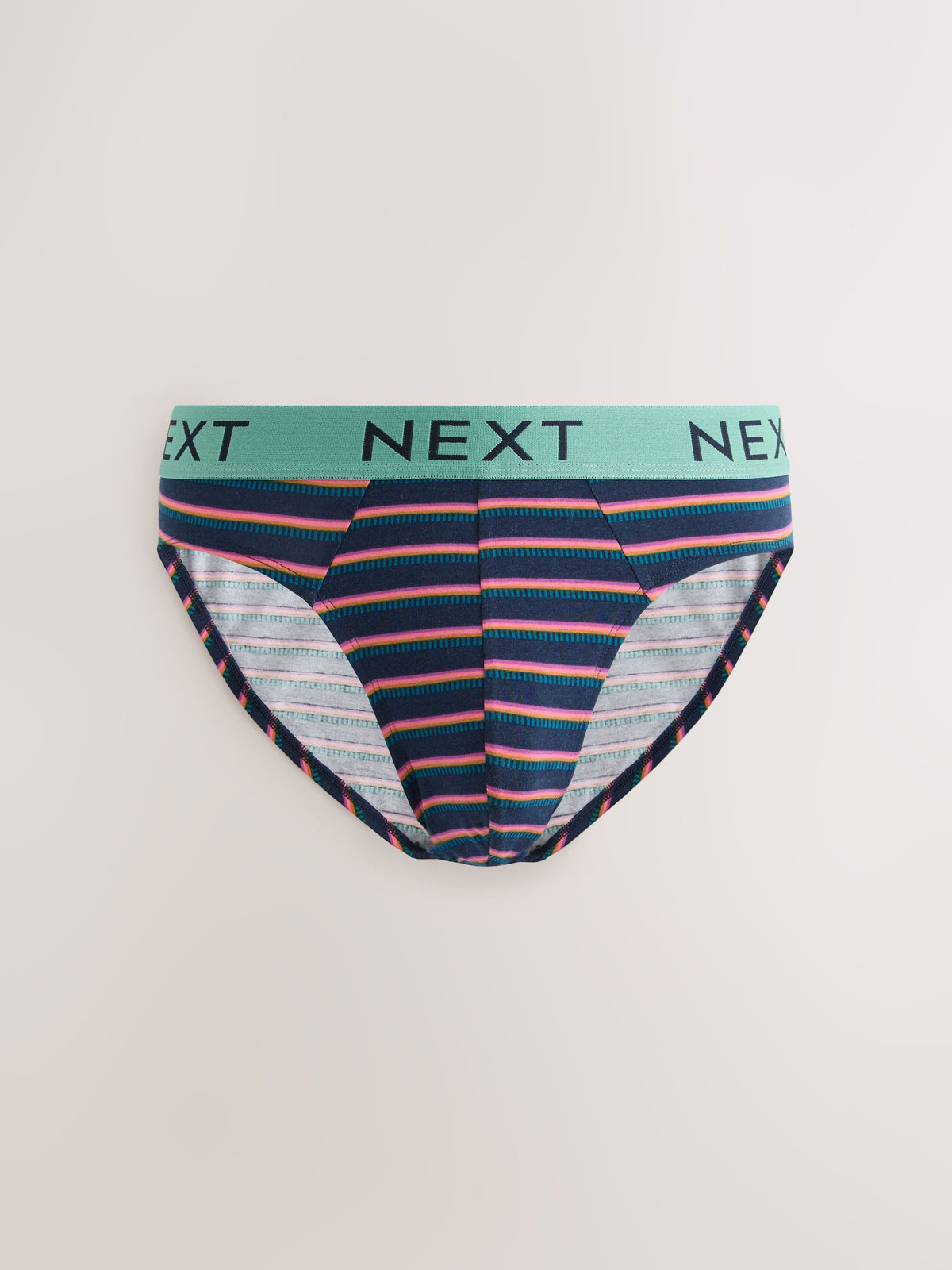 Dsiney Kidz - Navy Burgundy Spot Stripe 5 Pack Cotton Rich Briefs image 6