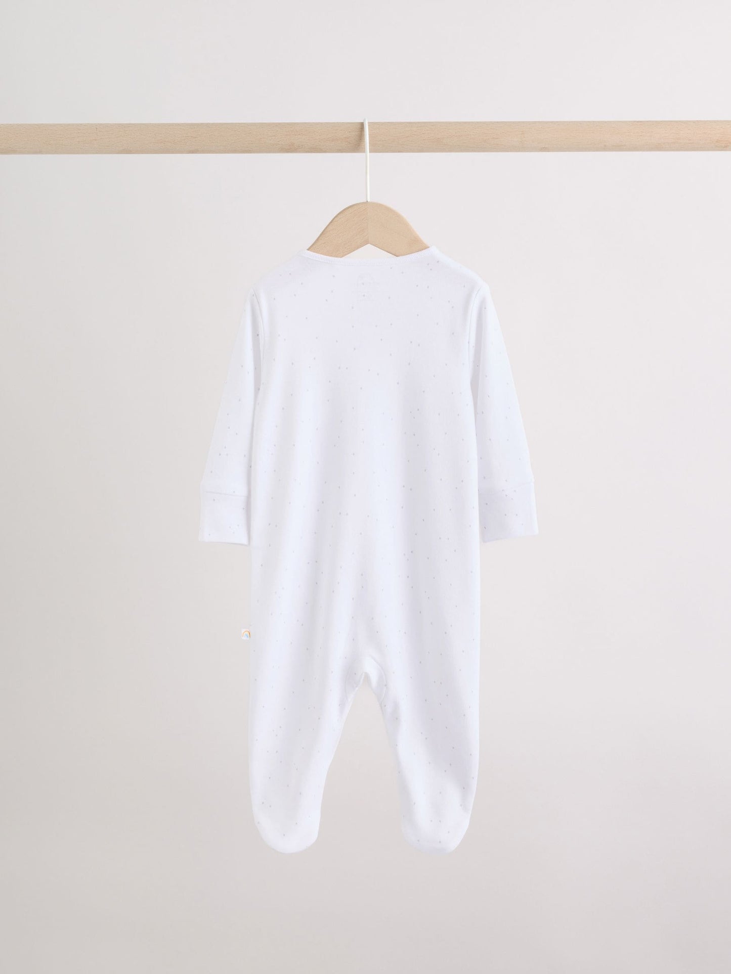 White Safari Baby Sleepsuits 3 Pack image 4