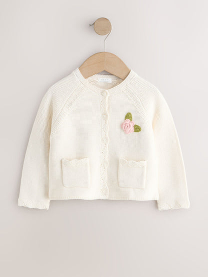 Ecru Flower Girl Occasion Cardigan (3mths-7yrs) image 4