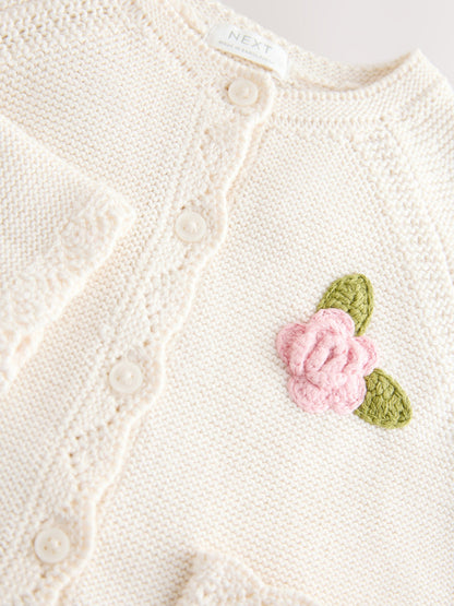 Ecru Flower Girl Occasion Cardigan (3mths-7yrs) image 6