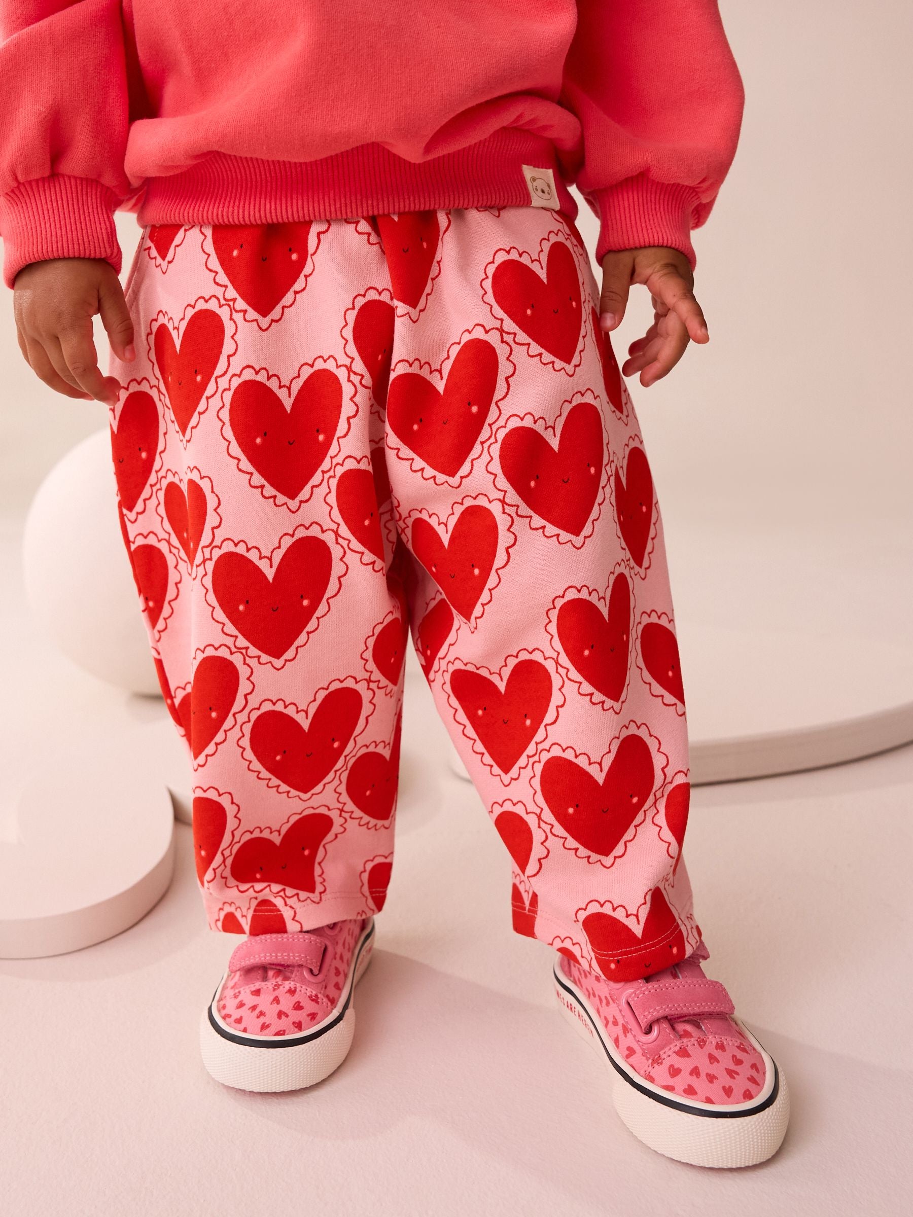 Red Heart Textured Barrel Leg Trousers (3mths-7yrs) image 1