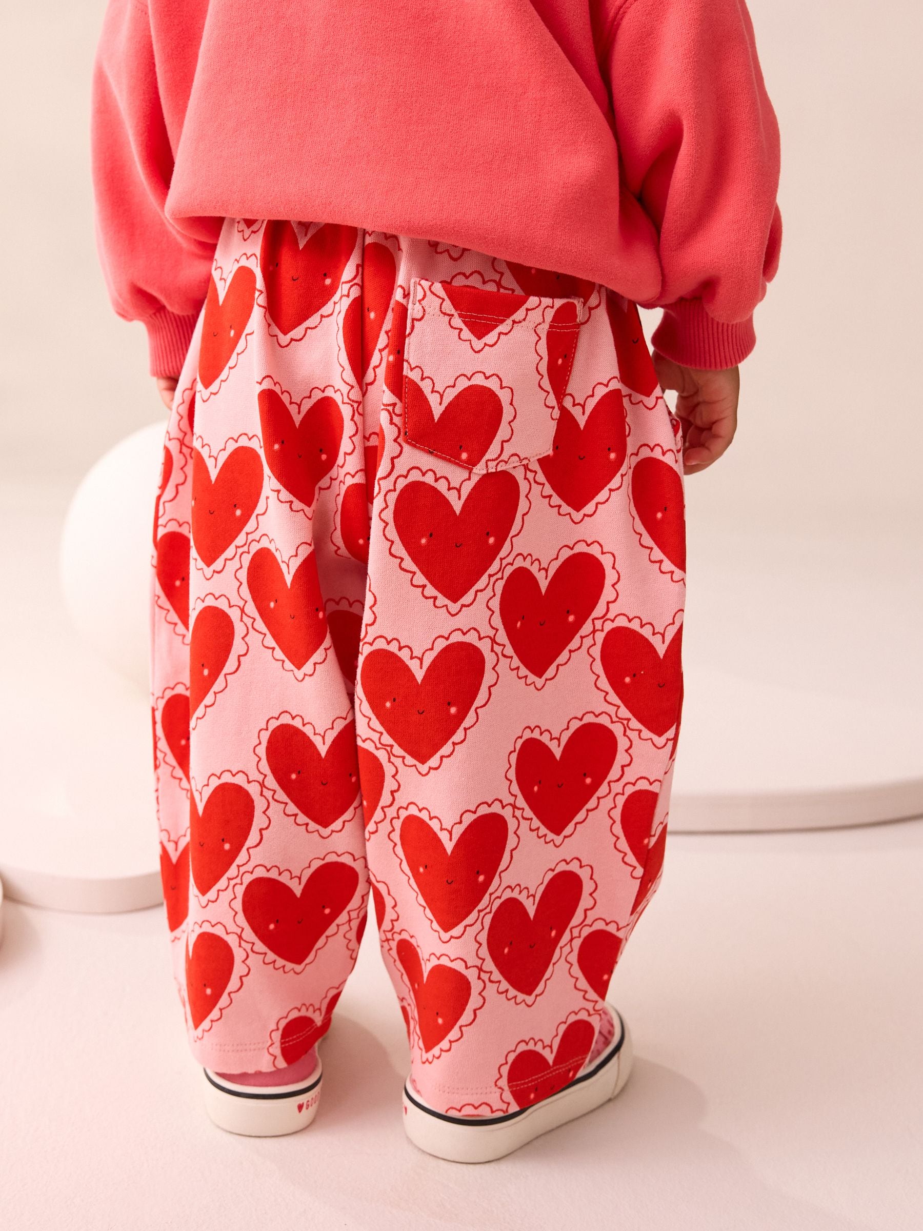 Red Heart Textured Barrel Leg Trousers (3mths-7yrs) image 2