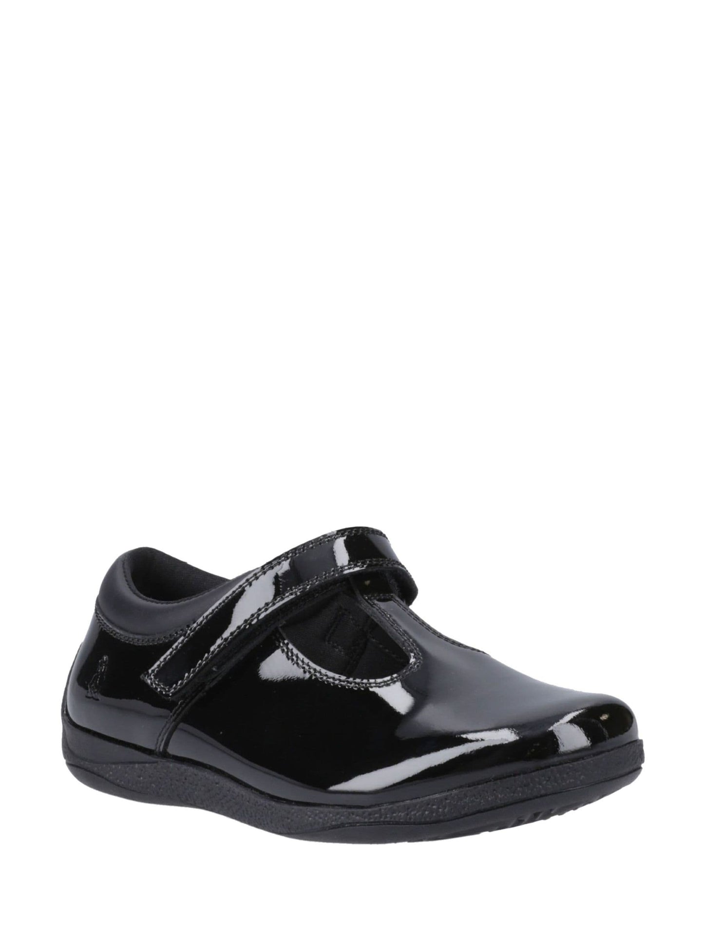 Hush Puppies Black Senior Caitlin T-Bar Patent Shoes image 2