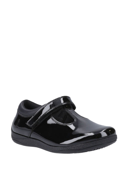 Hush Puppies Black Senior Caitlin T-Bar Patent Shoes image 2