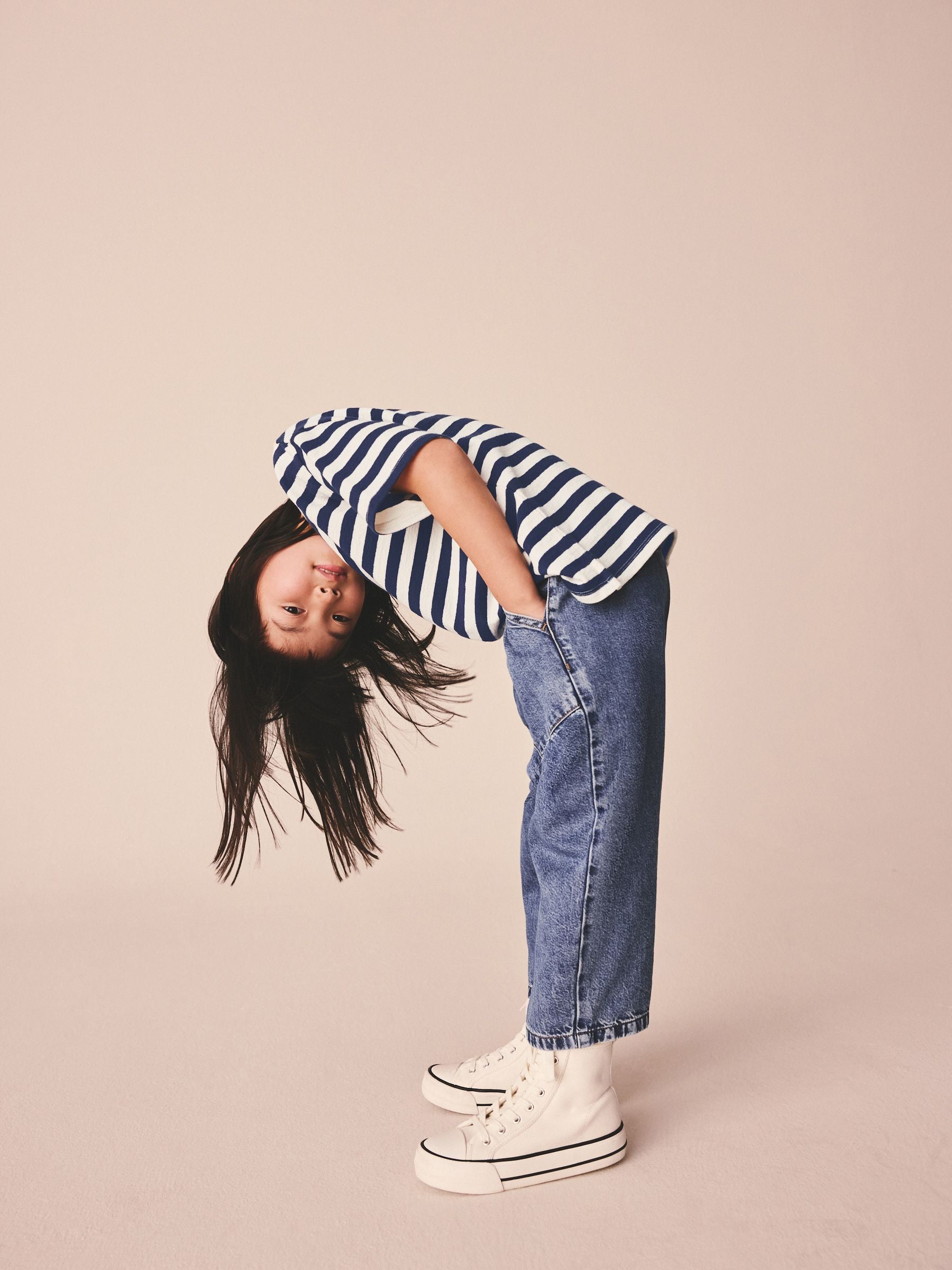 Dsiney Kidz - Blue Stripe Textured Oversized T-Shirt (3-16yrs) image 5