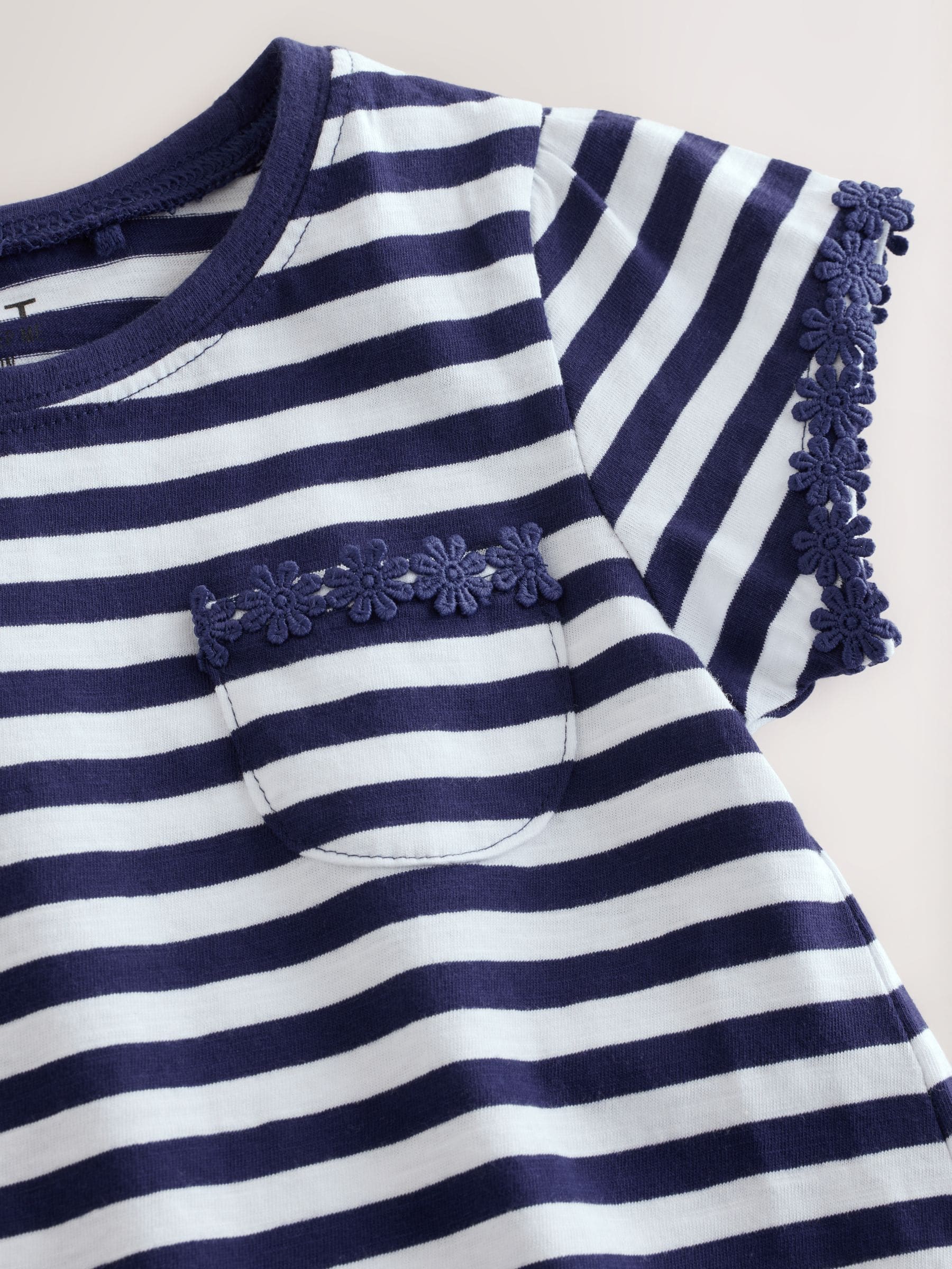 Dsiney Kidz - Navy/White Stripe Daisy Pocket T-Shirt (12mths-12yrs) image 7