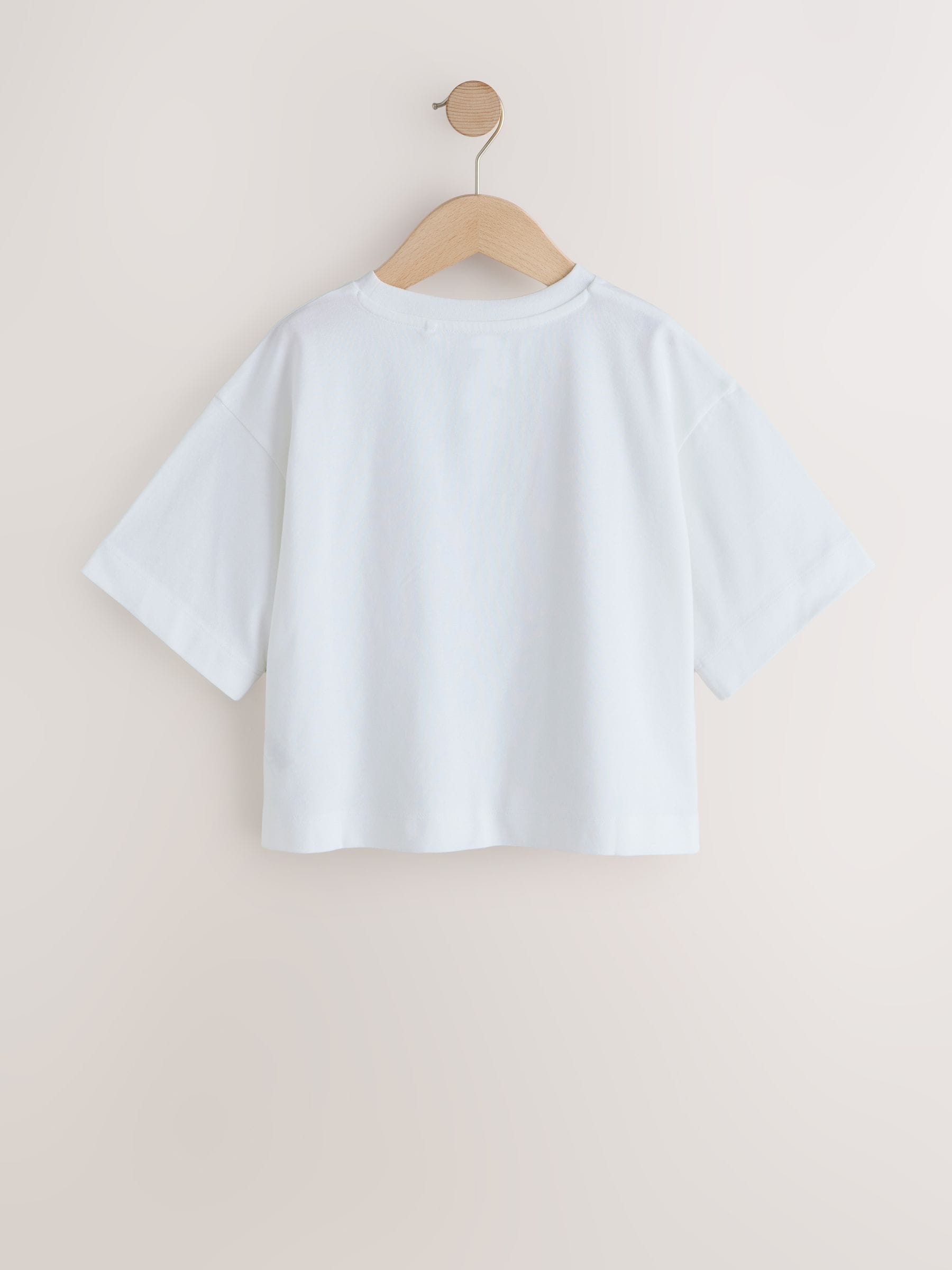 Dsiney Kidz - White Boxy Sequin Heart T-Shirt (3-16yrs) image 4