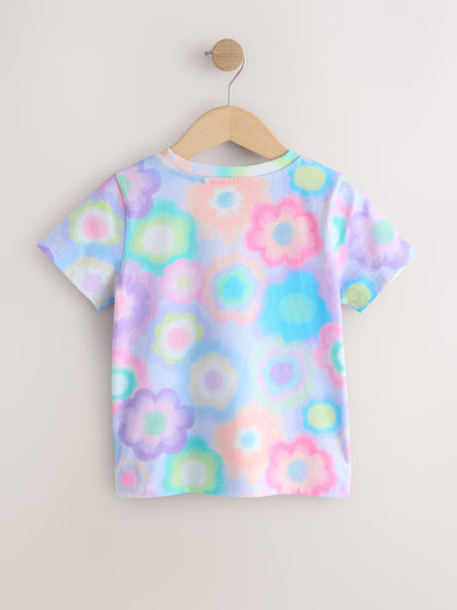Dsiney Kidz - Pink Abstract 5 Pack T-Shirts (3-16yrs) image 3
