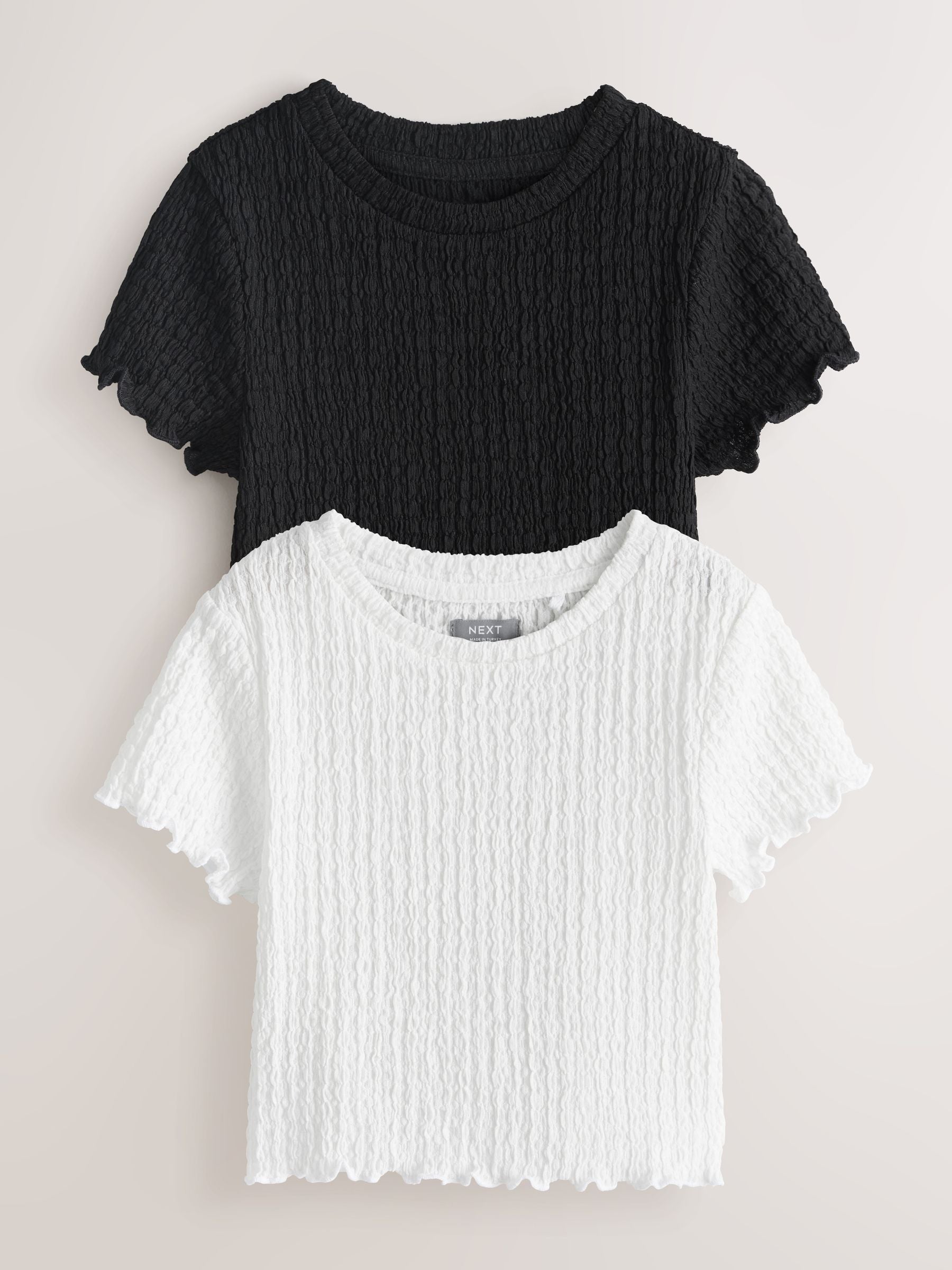 Dsiney Kidz - White/Black Textured Tops 2 Pack (3-16yrs) image 1