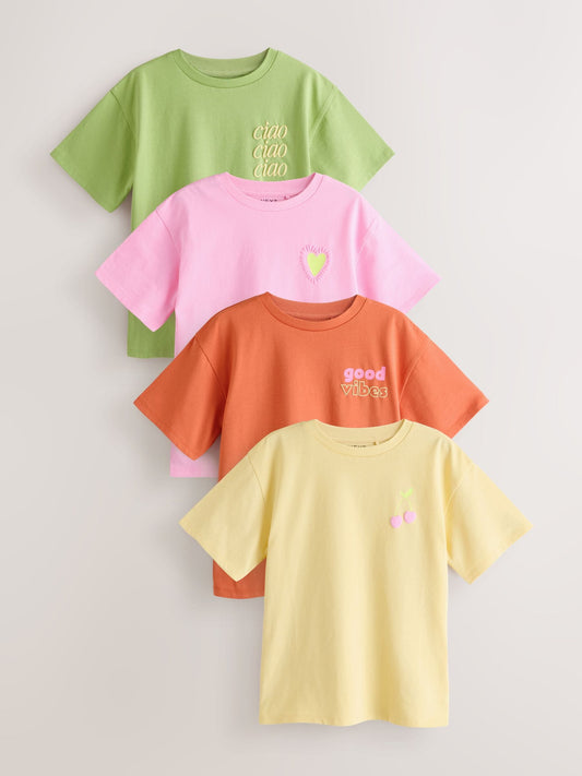 Dsiney Kidz - Bright Graphic T-Shirts 4 Pack (3-16yrs) image 1
