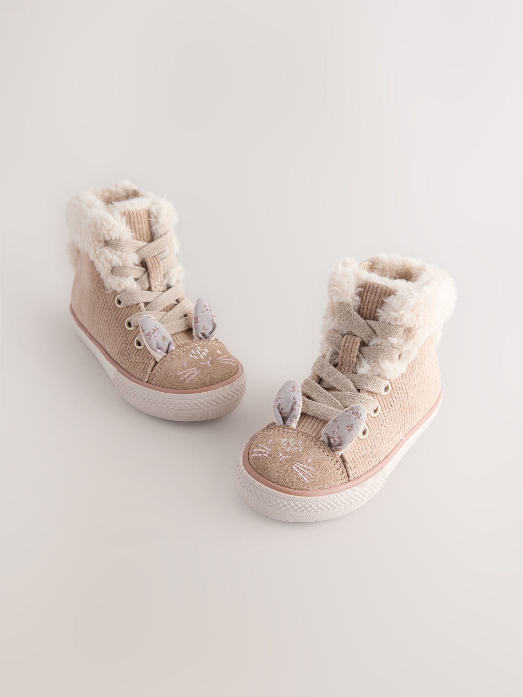 Neutral Bunny Wide Fit (G) Character High Top Trainers image 1