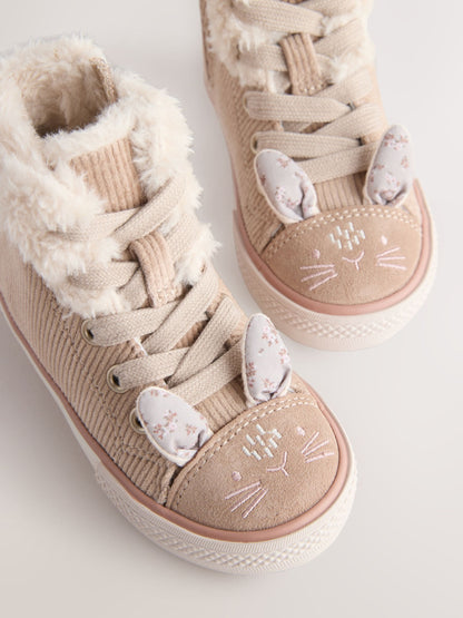 Neutral Bunny Wide Fit (G) Character High Top Trainers image 5