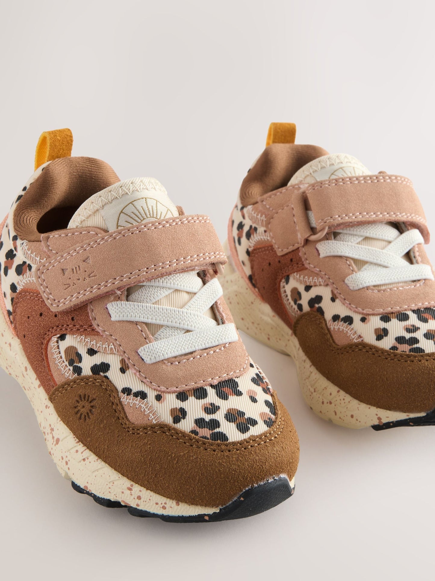 Neutral Animal Wide Fit (G) Elastic Lace Touch Fasten Trainers image 4