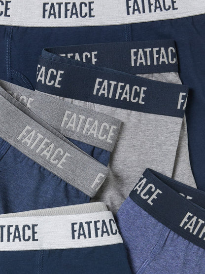 Dsiney Kidz - FatFace 5 Pack Navy/Grey/Blue Plain Boxers image 2