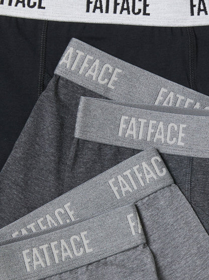 Dsiney Kidz - FatFace 10 Pack Black/Grey Plain Boxers image 3