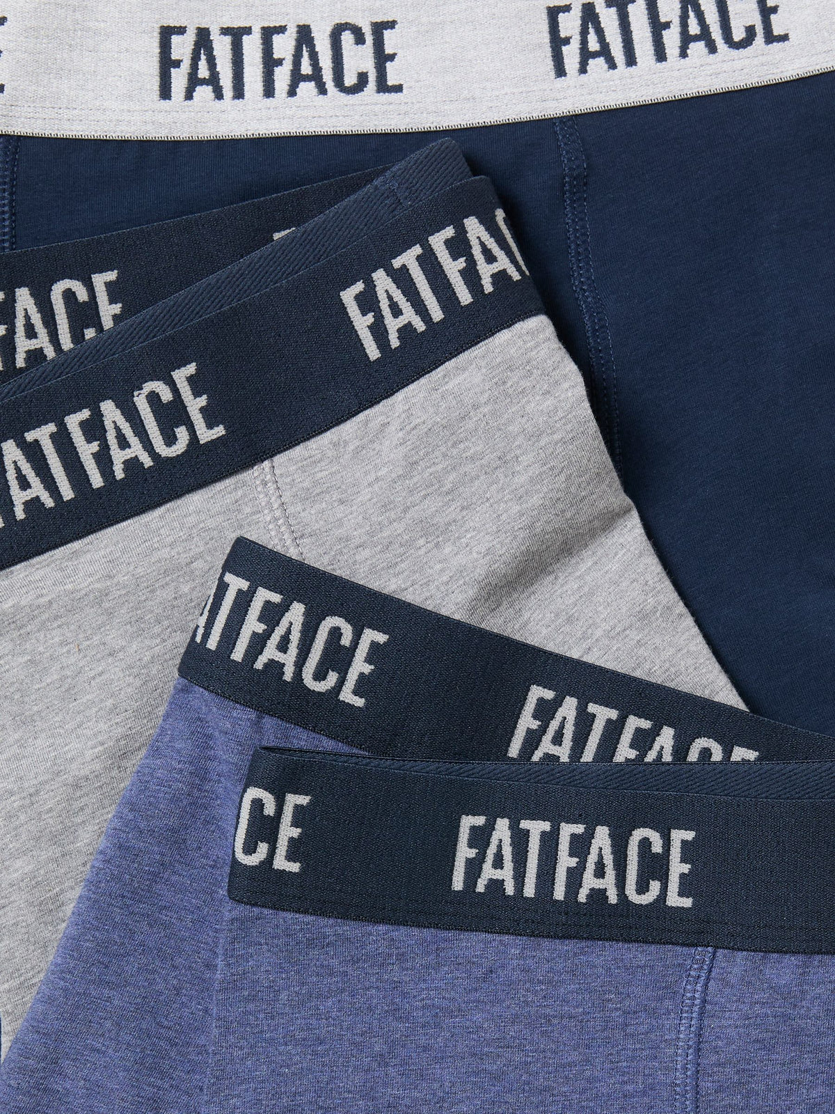 Dsiney Kidz - FatFace 10 Pack Navy/Grey/Blue Plain Boxers image 3
