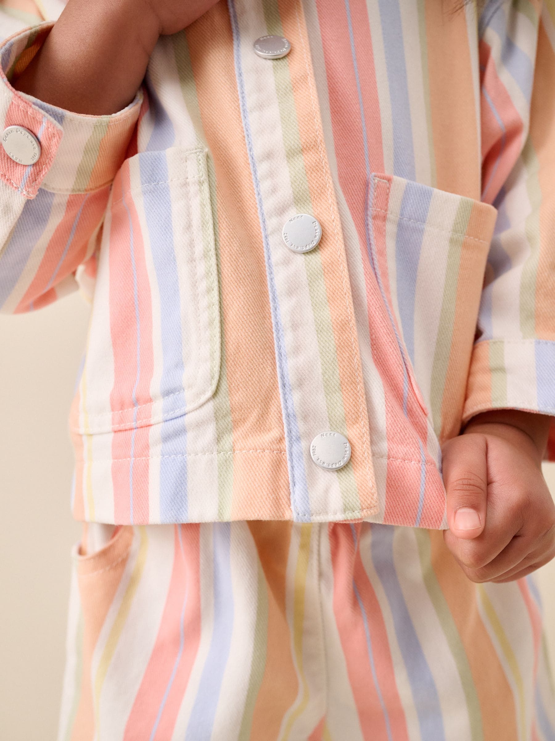 Multi Stripe Printed Jacket And Shorts Set (3mths-7yrs) image 4