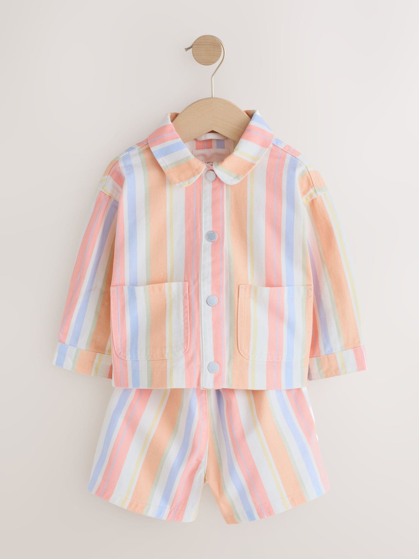 Multi Stripe Printed Jacket And Shorts Set (3mths-7yrs) image 5
