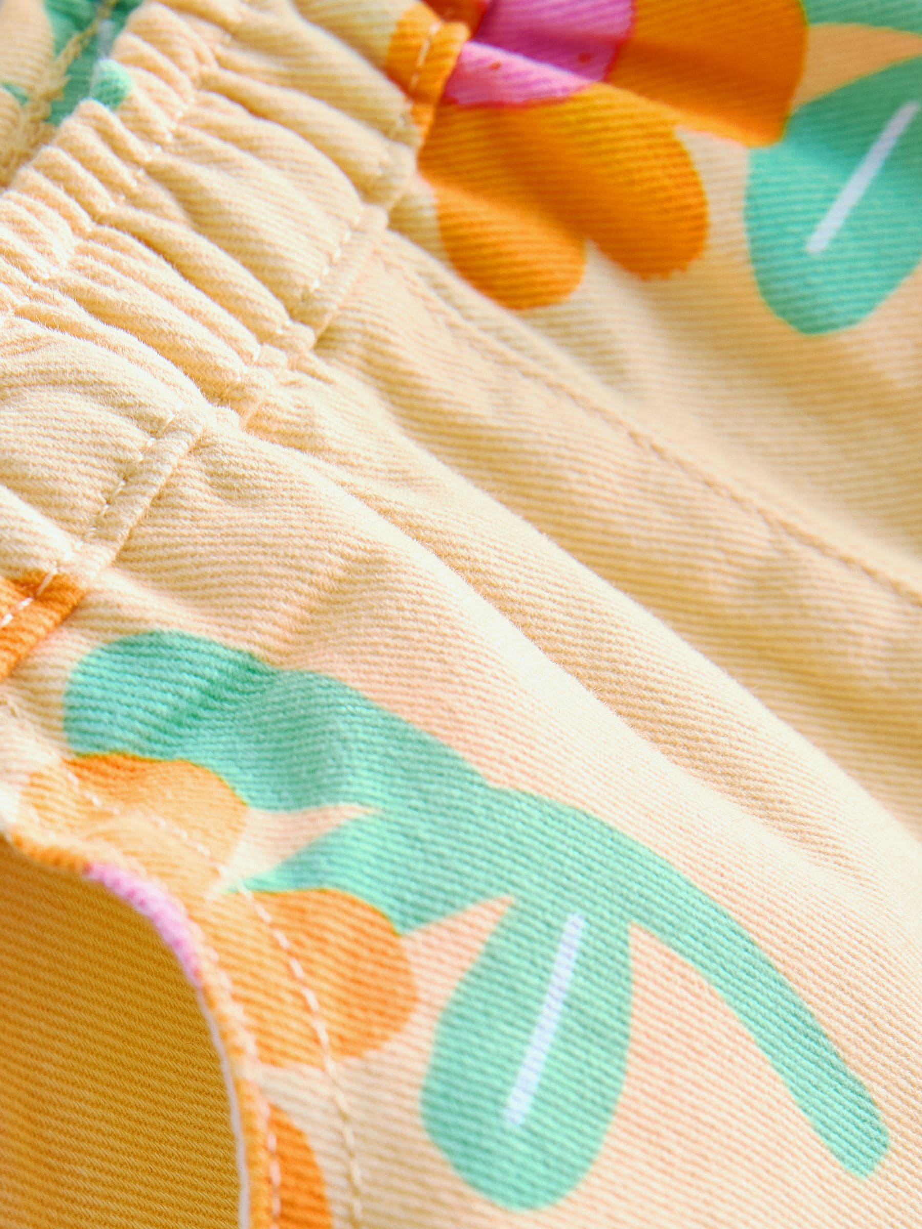 Yellow Flower Printed Jacket And Shorts Set (3mths-7yrs) image 6