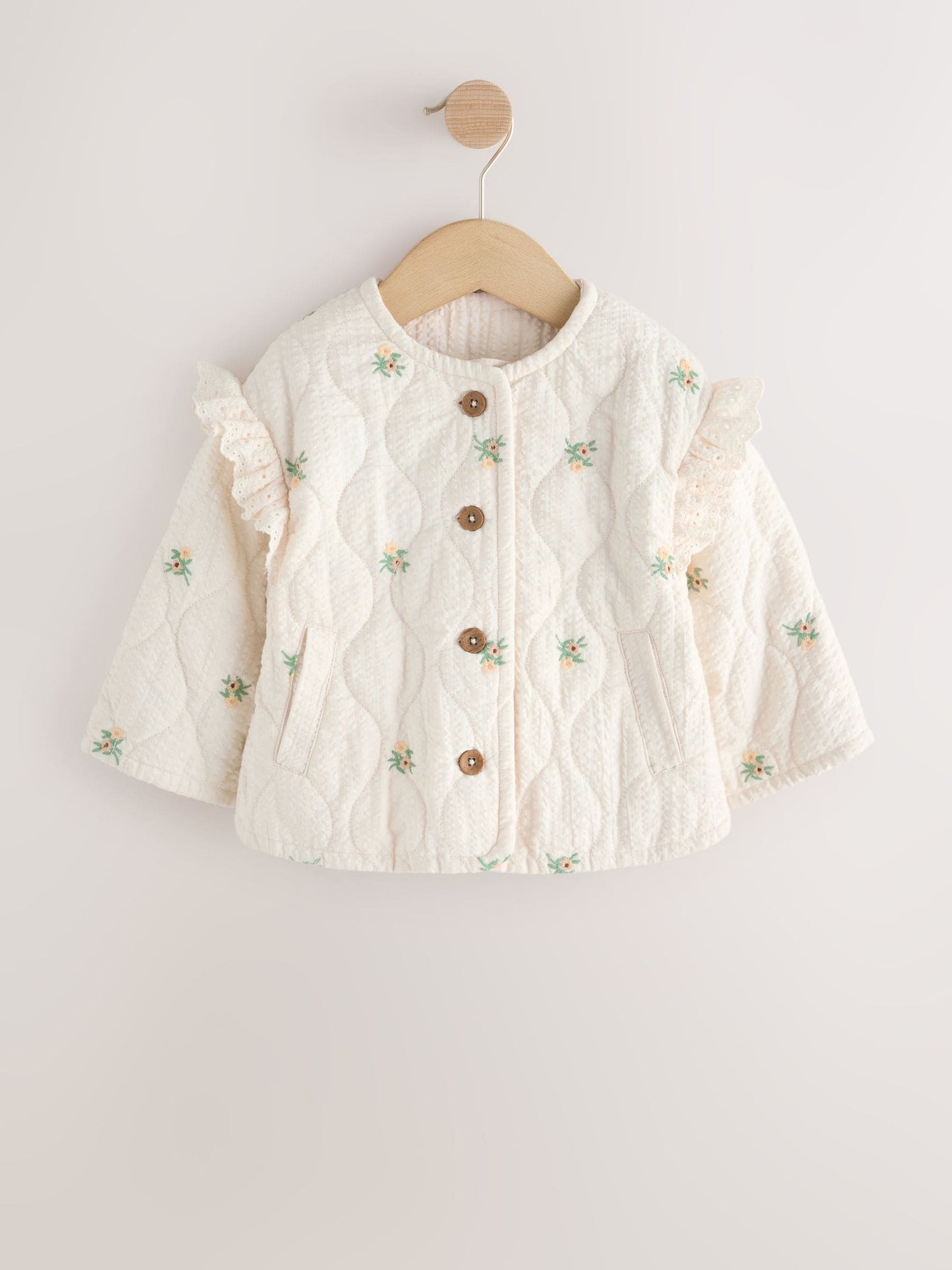 Dsiney Kidz - Cream Embroidered Quilted Jacket (3mths-7yrs) image 6