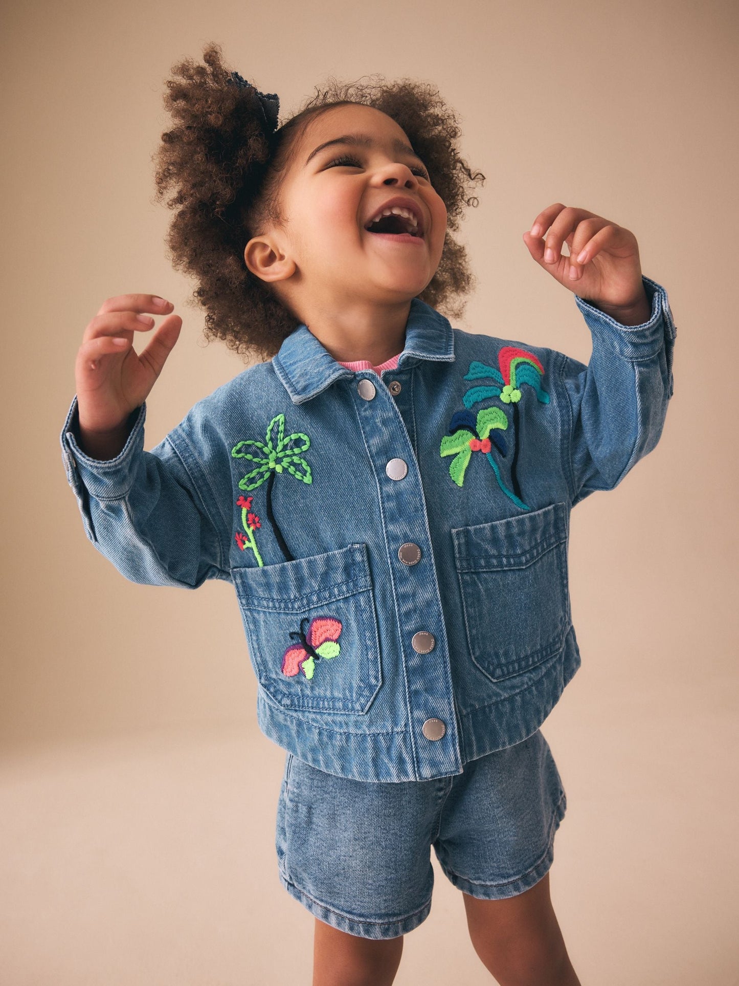 Dsiney Kidz - Tropical Embroidery Denim Jacket (3mths-7yrs) image 1
