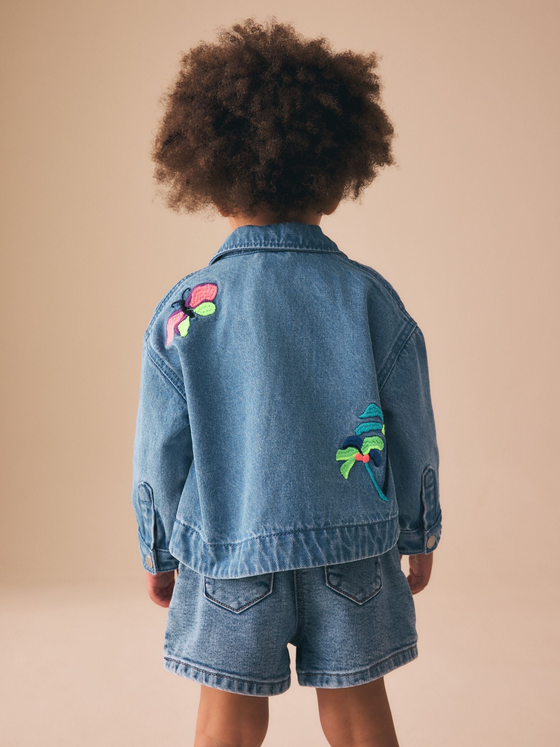 Dsiney Kidz - Tropical Embroidery Denim Jacket (3mths-7yrs) image 3
