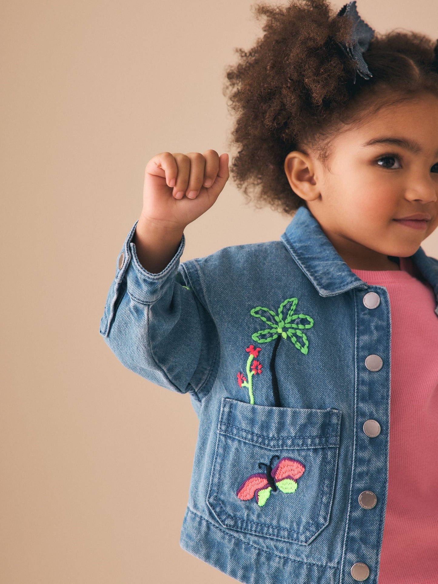 Dsiney Kidz - Tropical Embroidery Denim Jacket (3mths-7yrs) image 4