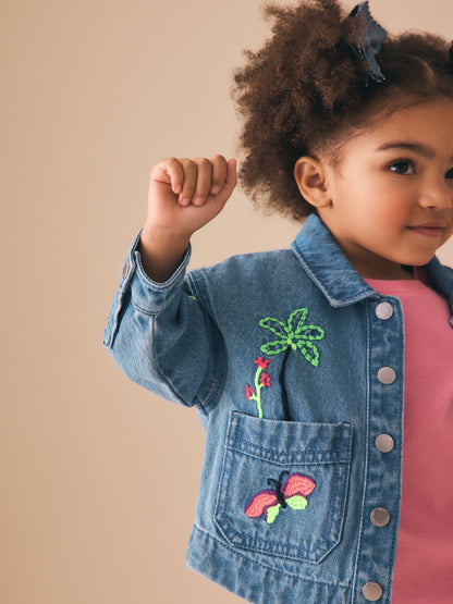 Dsiney Kidz - Tropical Embroidery Denim Jacket (3mths-7yrs) image 4