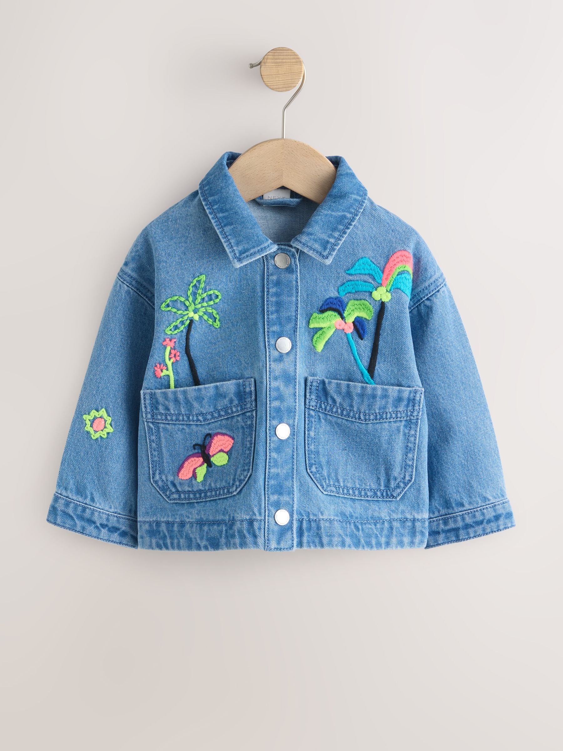 Dsiney Kidz - Tropical Embroidery Denim Jacket (3mths-7yrs) image 5