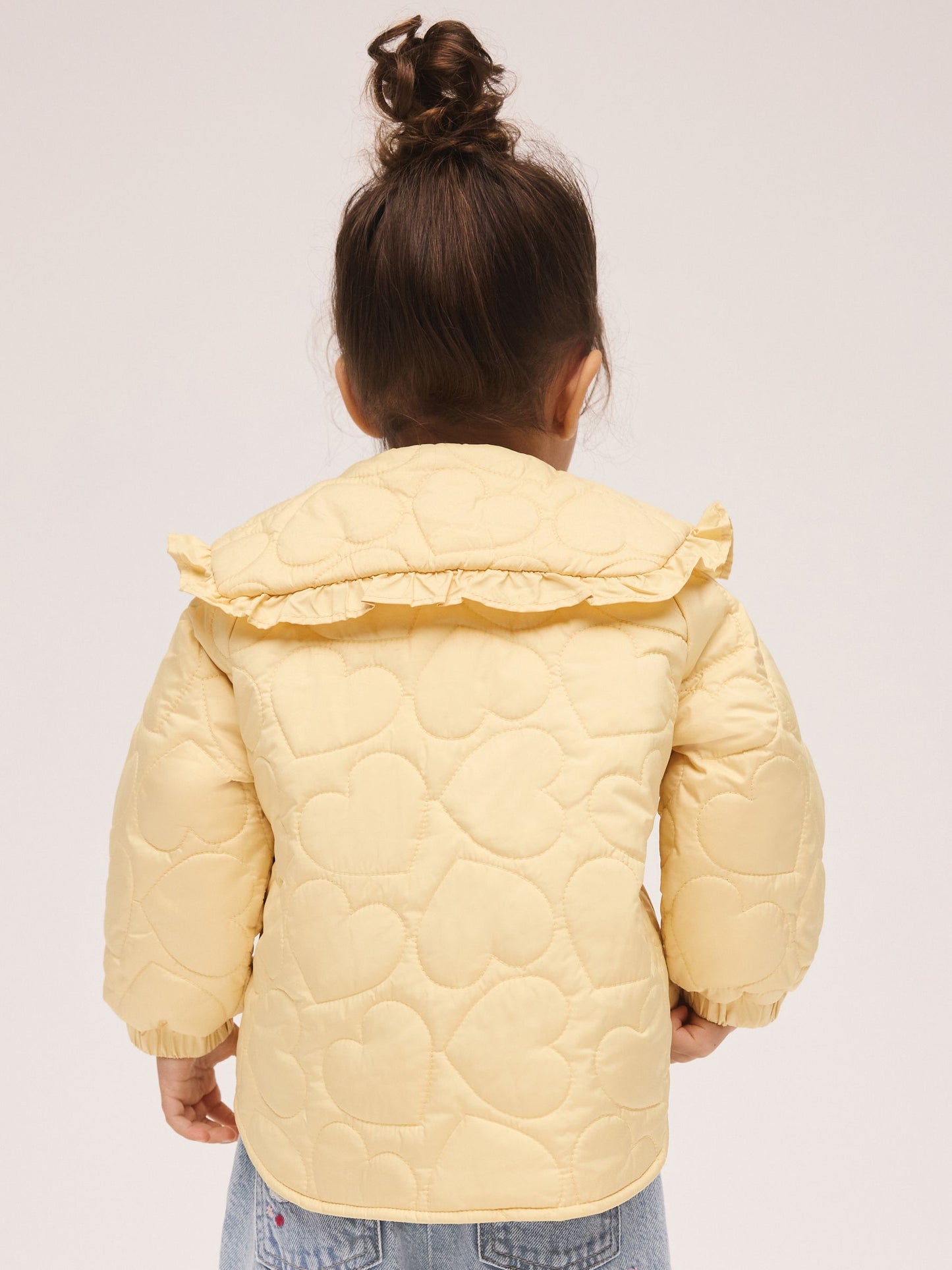 Dsiney Kidz - Lemon Yellow Shower Resistant Frill Collar Quilted Jacket (3mths-7yrs) image 4