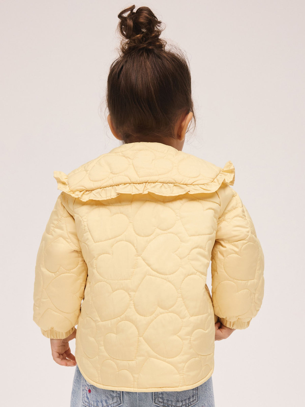 Dsiney Kidz - Lemon Yellow Shower Resistant Frill Collar Quilted Jacket (3mths-7yrs) image 4
