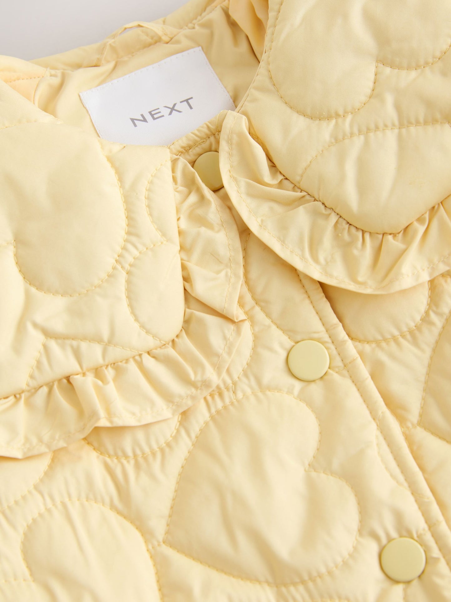 Dsiney Kidz - Lemon Yellow Shower Resistant Frill Collar Quilted Jacket (3mths-7yrs) image 9