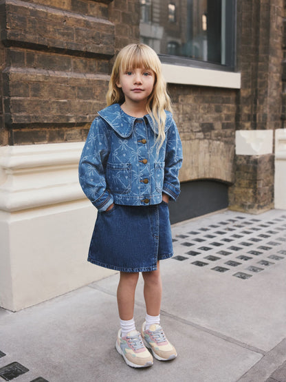 Dsiney Kidz - Denim Mid Blue Bow Print Jacket (3-16yrs) image 1