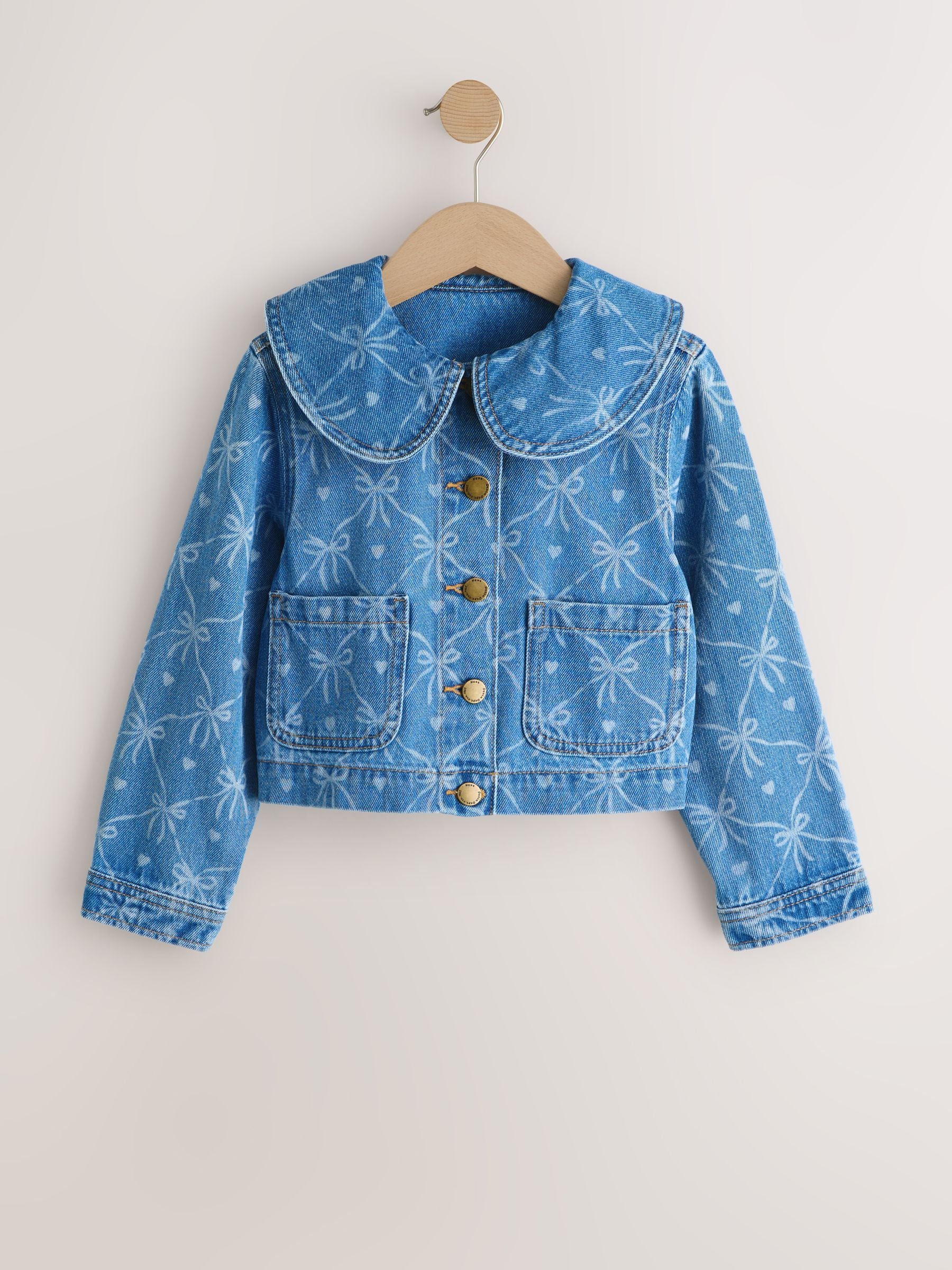 Dsiney Kidz - Denim Mid Blue Bow Print Jacket (3-16yrs) image 4