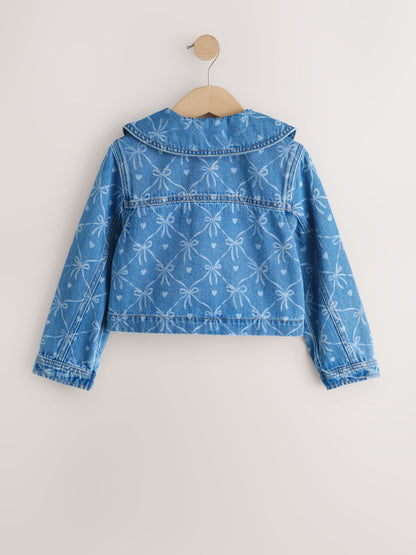 Dsiney Kidz - Denim Mid Blue Bow Print Jacket (3-16yrs) image 5