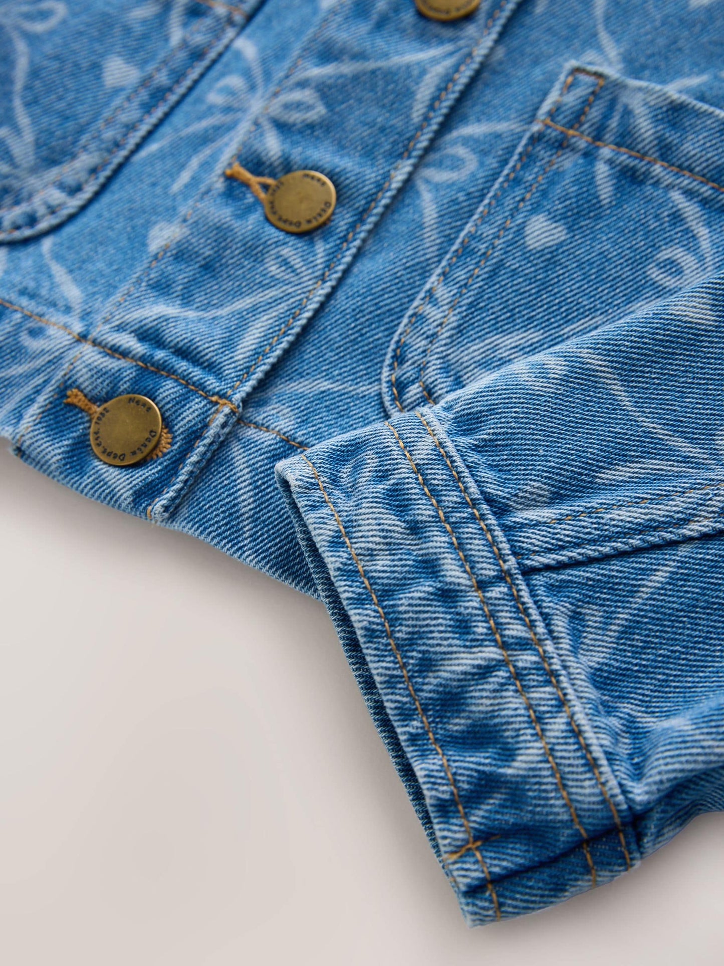 Dsiney Kidz - Denim Mid Blue Bow Print Jacket (3-16yrs) image 7