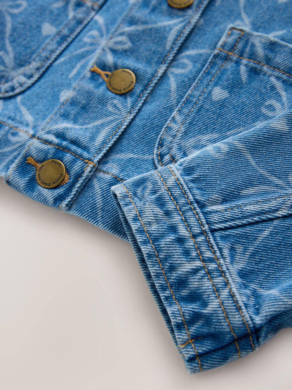 Dsiney Kidz - Denim Mid Blue Bow Print Jacket (3-16yrs) image 7