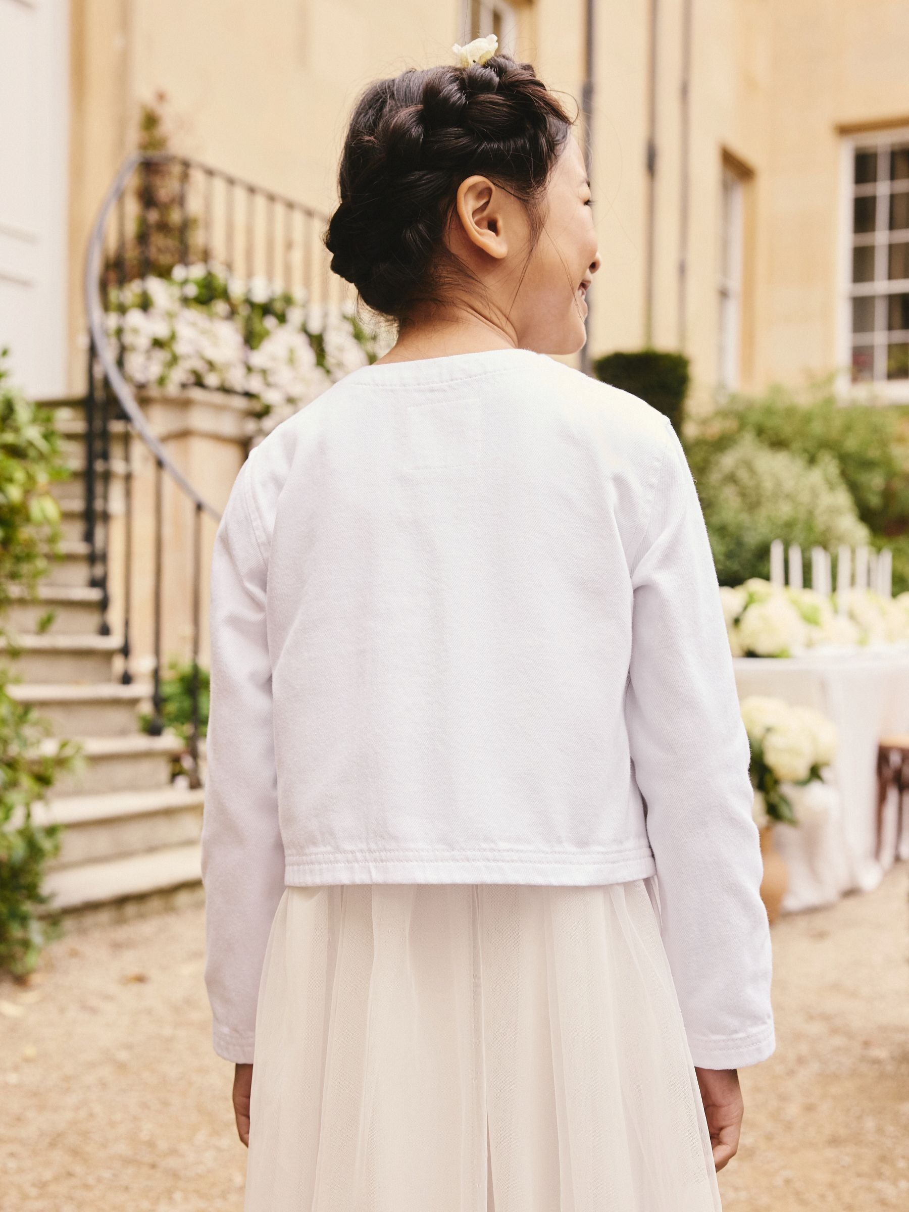 Dsiney Kidz - White Collarless Denim Jacket (3-16yrs) image 3