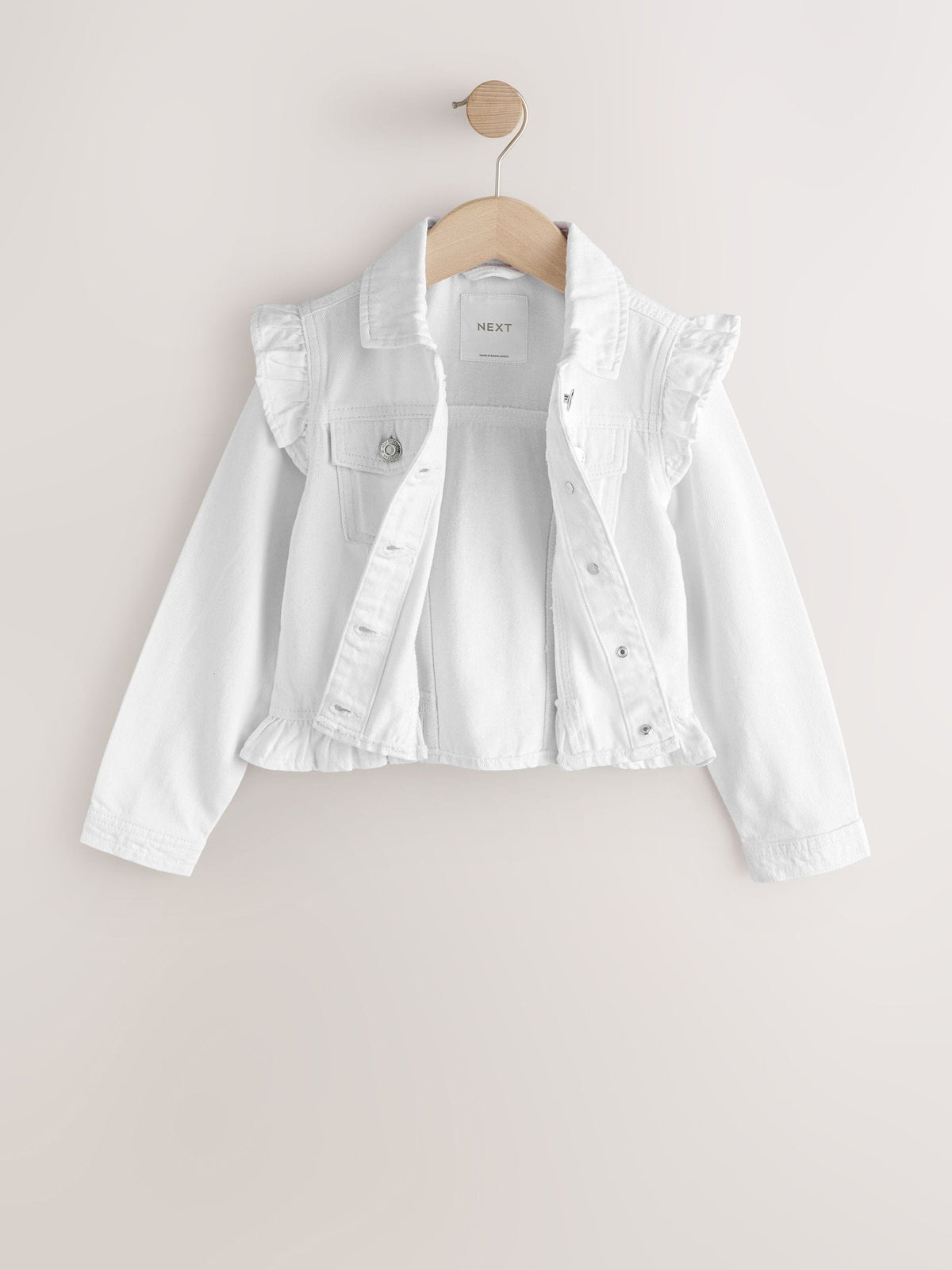 Dsiney Kidz - White Frill Shoulder Denim Jacket (3-16yrs) image 5