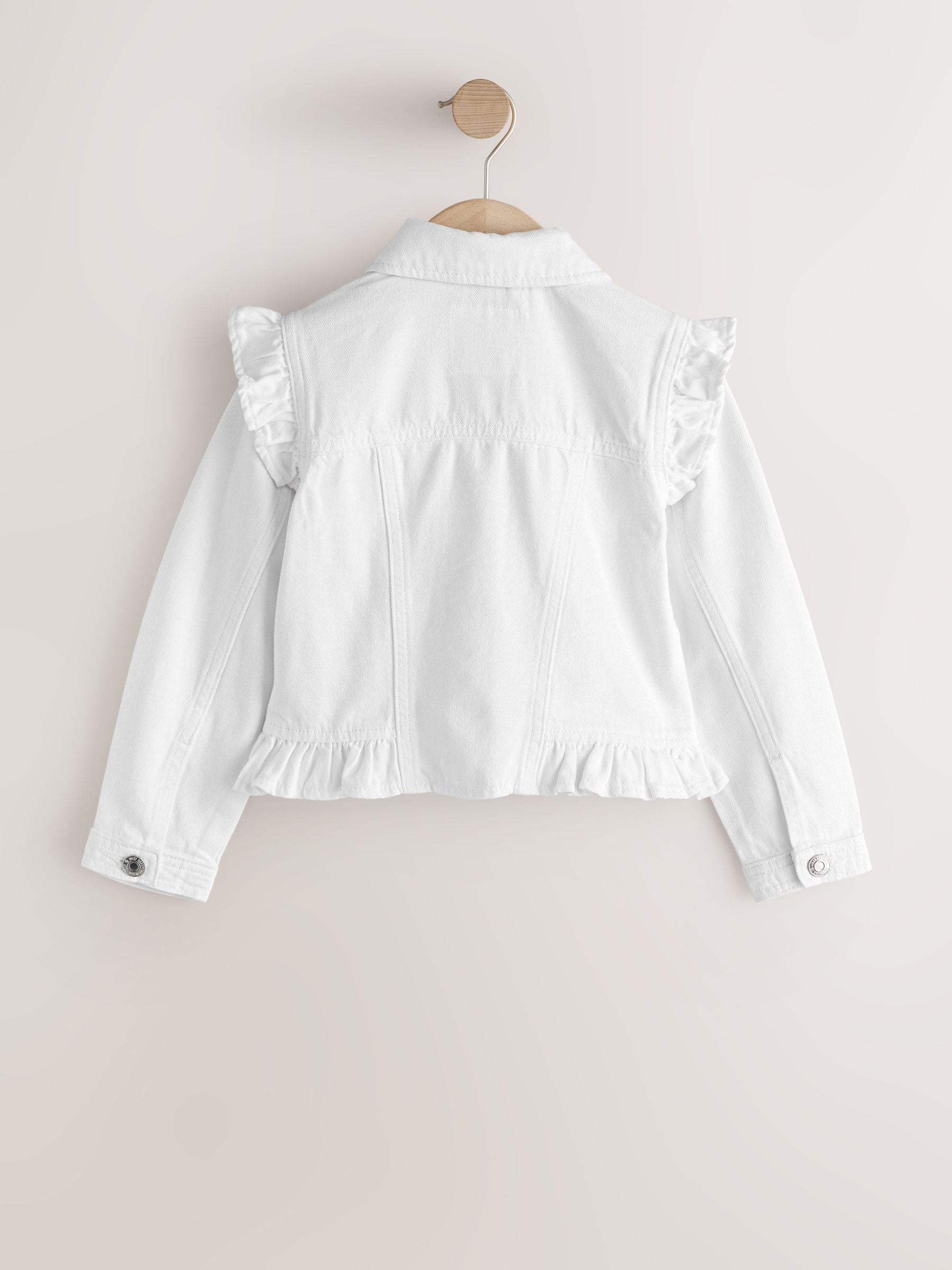 Dsiney Kidz - White Frill Shoulder Denim Jacket (3-16yrs) image 6