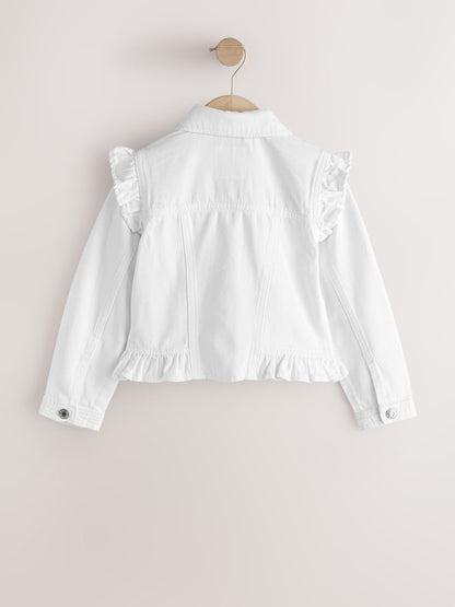 Dsiney Kidz - White Frill Shoulder Denim Jacket (3-16yrs) image 6