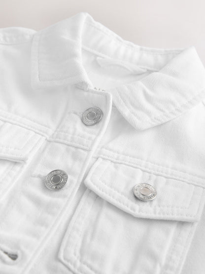 Dsiney Kidz - White Frill Shoulder Denim Jacket (3-16yrs) image 8