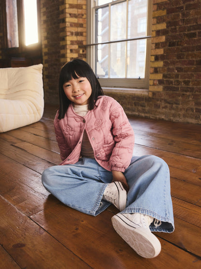 Dsiney Kidz - Pink Rose Quilted Jacket (3-16yrs) image 1