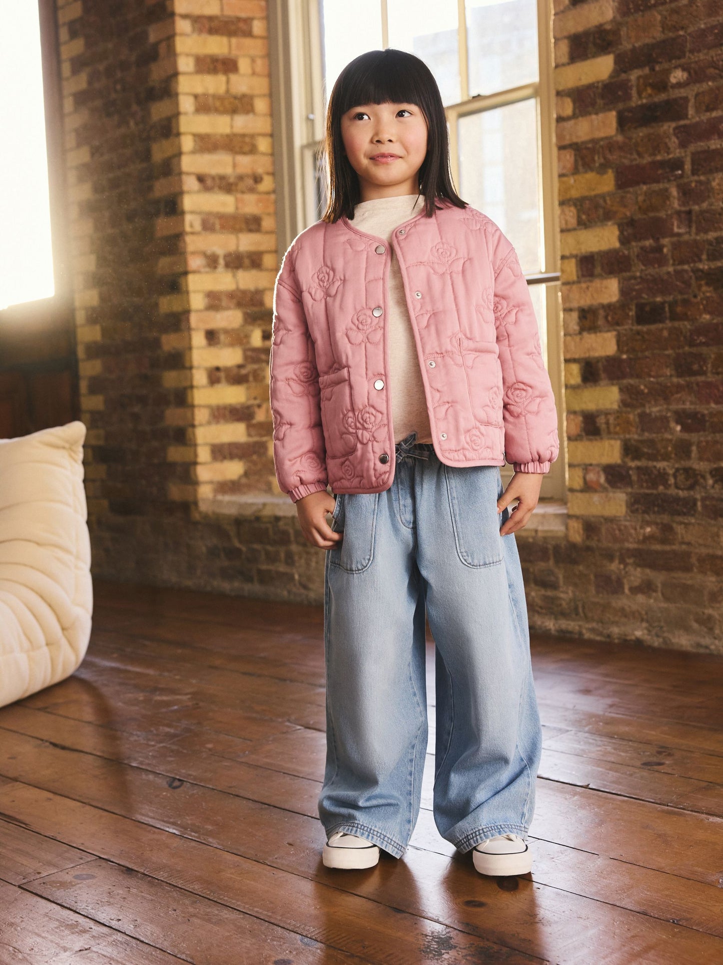 Dsiney Kidz - Pink Rose Quilted Jacket (3-16yrs) image 2