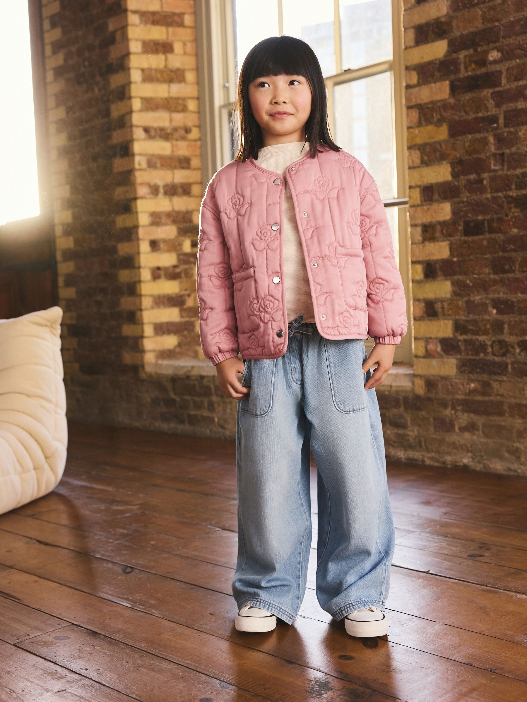 Dsiney Kidz - Pink Rose Quilted Jacket (3-16yrs) image 2